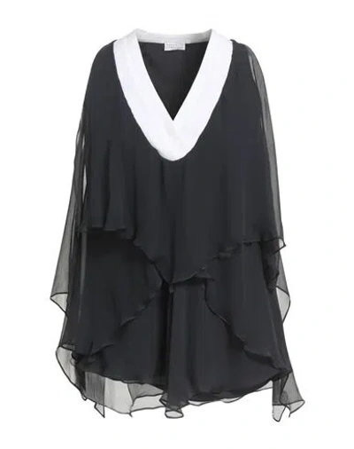 Brunello Cucinelli Woman Top Charcoal Size Xl Silk