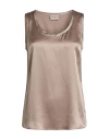 Brunello Cucinelli Solid Colour Tops In Beige