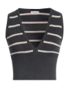 Brunello Cucinelli Woman Top Lead Size Xxl Cotton In Grey