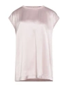 Brunello Cucinelli Woman Top Light Pink Size M Silk, Elastane, Brass In Pink