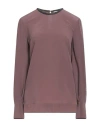 Brunello Cucinelli Woman Top Mauve Size Xl Silk, Ecobrass In Purple