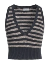 Brunello Cucinelli Woman Top Midnight Blue Size Xxl Cotton In Blue