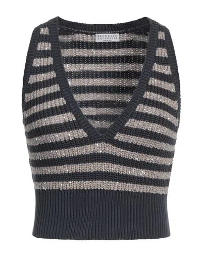 Brunello Cucinelli Woman Top Midnight Blue Size Xxl Cotton