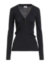 Brunello Cucinelli Woman Top Midnight Blue Size Xxl Wool, Ecobrass In Blue