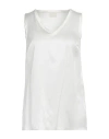 Brunello Cucinelli Woman Top Off White Size M Silk, Elastane