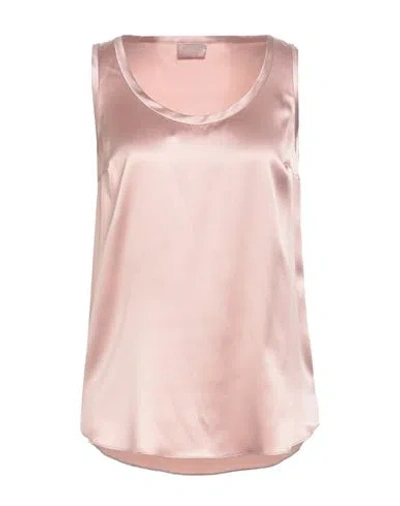 Brunello Cucinelli Satin Reversible Tank Top In Pink