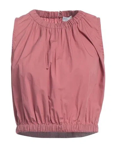 Brunello Cucinelli Woman Top Pastel Pink Size M Cotton