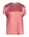 Brunello Cucinelli Woman Top Antique Rose Size S Silk, Elastane, Brass In Pink