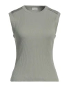Brunello Cucinelli Woman Top Sage Green Size 3xl Cotton, Brass In Sage Green