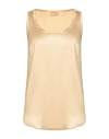 Brunello Cucinelli Woman Top Sand Size 3xl Silk, Elastane