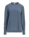 Brunello Cucinelli Woman Top Slate Blue Size Xs Silk, Ecobrass