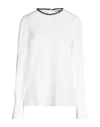 Brunello Cucinelli Woman Top White Size Xxl Silk, Ecobrass