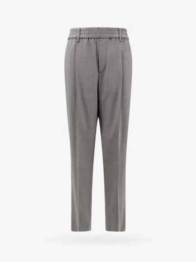 Brunello Cucinelli Woman Trouser Woman Grey Pants In Gray