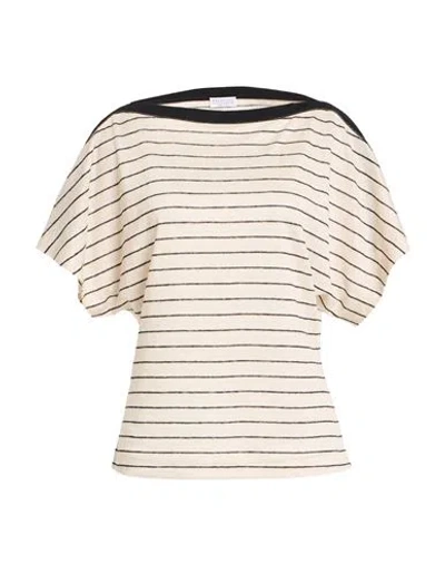 Brunello Cucinelli Woman T-shirt Beige Size M Linen, Cotton, Brass In Neutral