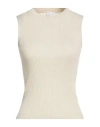 Brunello Cucinelli Solid Color Basic T-shirts In Cream