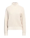 Brunello Cucinelli Woman Turtleneck Beige Size L Cashmere, Silk In Beige