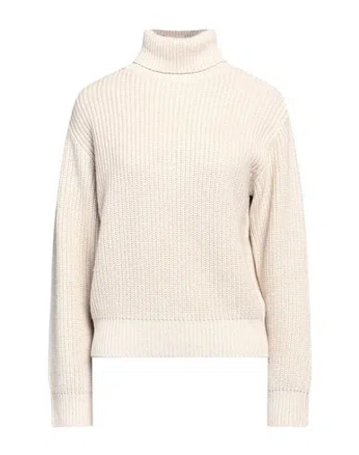 Brunello Cucinelli Woman Turtleneck Beige Size L Cashmere, Silk