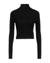 Brunello Cucinelli Woman Turtleneck Black Size 3xl Cashmere, Silk, Polyamide, Metallic Polyester In Black