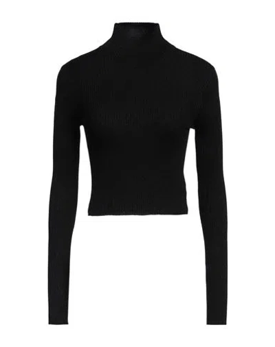 Brunello Cucinelli Woman Turtleneck Black Size 3xl Cashmere, Silk, Polyamide, Metallic Polyester