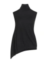 Brunello Cucinelli Woman Turtleneck Black Size M Cashmere, Silk, Polyamide, Metallic Polyester In Black
