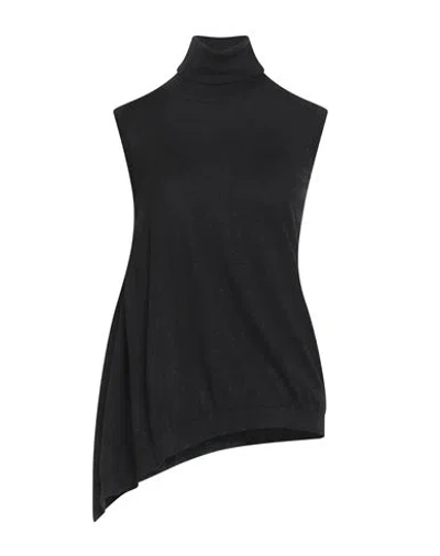 Brunello Cucinelli Woman Turtleneck Black Size M Cashmere, Silk, Polyamide, Metallic Polyester