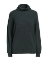 Brunello Cucinelli Woman Turtleneck Deep Teal Size L Cashmere, Brass In Green