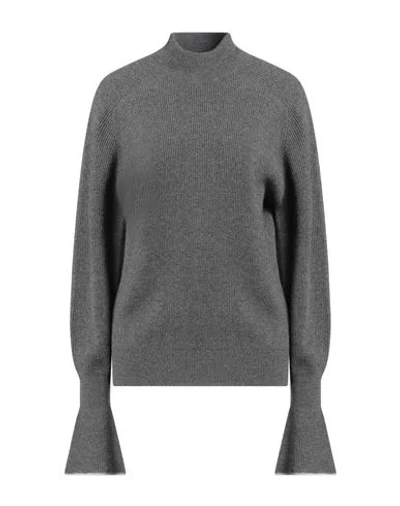 Brunello Cucinelli Woman Turtleneck Lead Size S Cashmere, Ecobrass In Grey