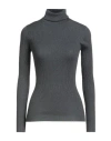 Brunello Cucinelli Woman Turtleneck Lead Size Xs Cashmere, Silk, Polyamide, Metallic Polyester