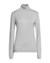 Brunello Cucinelli Cashmere-silk Glitter Turtleneck Sweater In Grey
