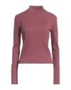 Brunello Cucinelli Woman Turtleneck Mauve Size L Cotton In Purple
