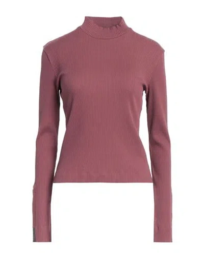 Brunello Cucinelli Woman Turtleneck Mauve Size L Cotton In Purple