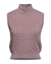 Brunello Cucinelli Woman Turtleneck Mauve Size Xl Cashmere In Purple