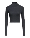 Brunello Cucinelli Woman Turtleneck Midnight Blue Size L Cashmere, Silk, Polyamide, Metallic Polyest