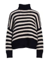 Brunello Cucinelli Striped Sweater In Wool And Cashmere In Navy Blue