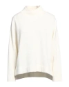Brunello Cucinelli Woman Turtleneck Off White Size M Cashmere, Brass