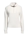Brunello Cucinelli Woman Turtleneck Off White Size Xxl Cashmere, Brass In Off White