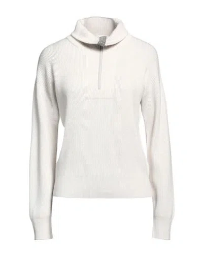 Brunello Cucinelli Woman Turtleneck Off White Size Xxl Cashmere, Brass
