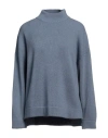 Brunello Cucinelli Woman Turtleneck Pastel Blue Size Xxs Cashmere, Brass