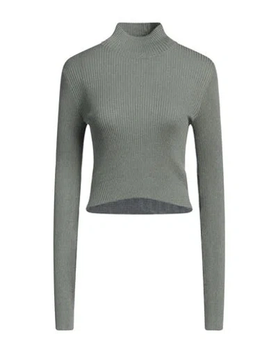 Brunello Cucinelli Woman Turtleneck Sage Green Size Xl Cashmere, Silk, Polyamide, Metallic Polyester