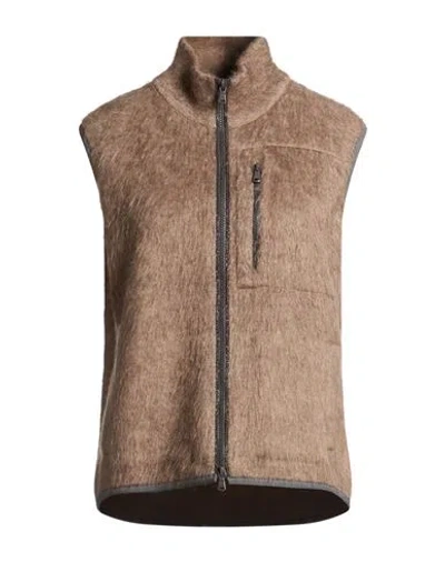 Brunello Cucinelli Woman Vest Taupe Size M Virgin Wool, Wool, Synthetic Fibers, Cashmere, Silk In Neutral