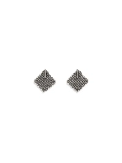 Brunello Cucinelli Women 925 Sterling Silver Earrings In Green