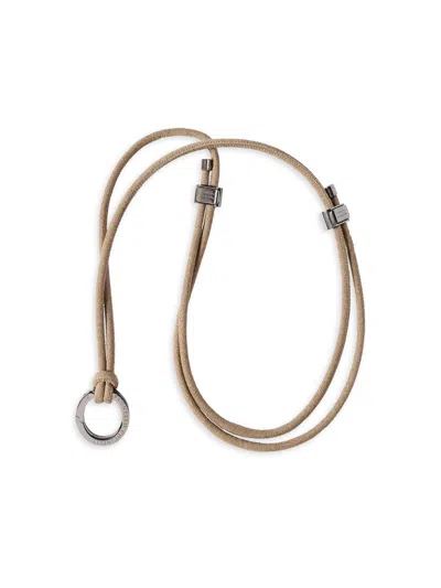 Brunello Cucinelli Women's Alcantara Glasses Cord With Monili In Nude