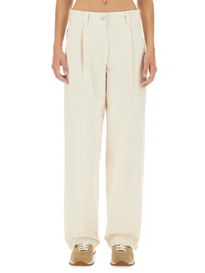 Brunello Cucinelli Women's Baggy Fit Pants In White