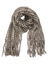 Brunello Cucinelli Metallic-detail Bobble Scarf In Multi