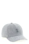 Brunello Cucinelli Baseball Cap In Gray