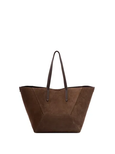 BRUNELLO CUCINELLI BRUNELLO CUCINELLI WOMEN `BC DUO` BAG IN SUEDE WITH MONILI
