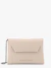 Brunello Cucinelli Women Bc Duo Leather Clutch With Precious Chain In White