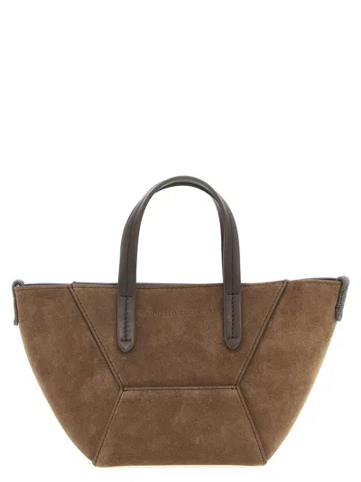 Brunello Cucinelli Women 'bc Duo' Mini Handbag In Brown