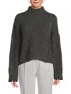 Brunello Cucinelli Women's Beaded Alpaca-wool Blend Sweater In Gray