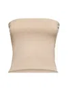 Brunello Cucinelli Women Beige Jersey Bandeau Top In Neutral